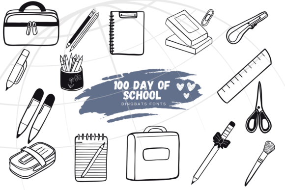 100 Day of School Font - Featured Image
