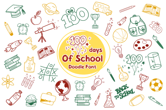 100 Days of School Font - Featured Image