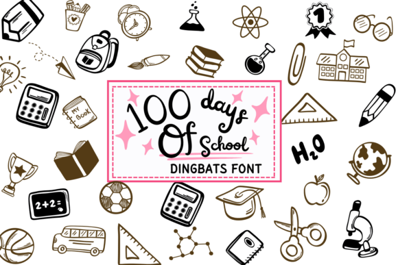 100 Days of School Font - Featured Image