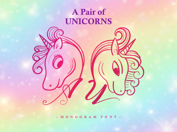 A Pair of Unicorns Font - Featured Image