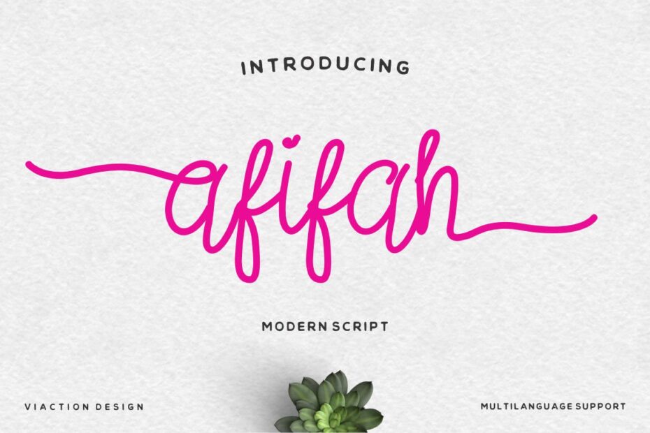 Afifah Script Font - Featured Image