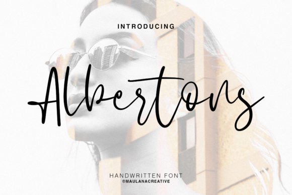 Albertons Script Font - Featured Image