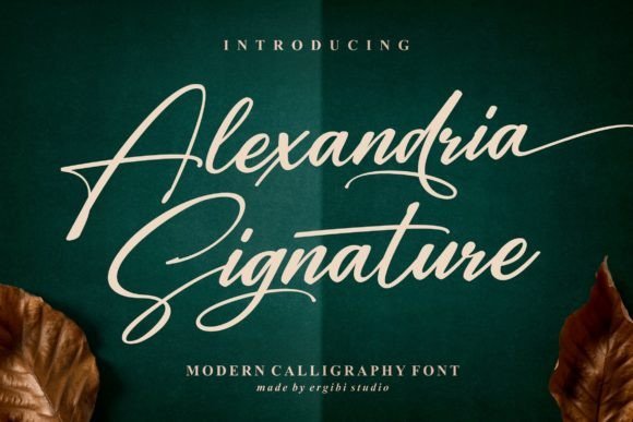 Alexandria Signature Font - Featured Image