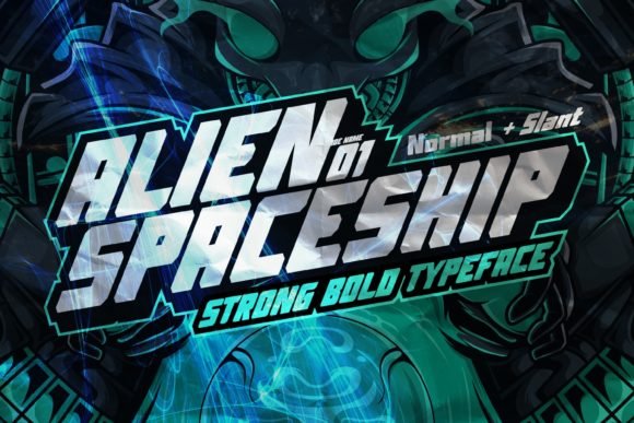 Alien Spaceship Font - Featured Image