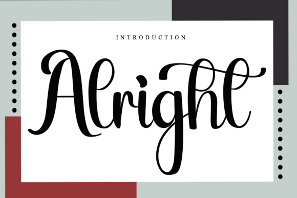 Alright Font - Featured Image