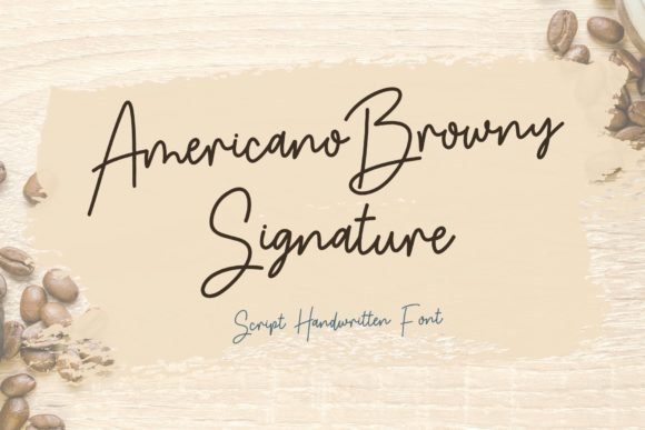 Americano Browny Signature Font - Featured Image