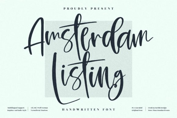 Amsterdam Listing Font - Featured Image