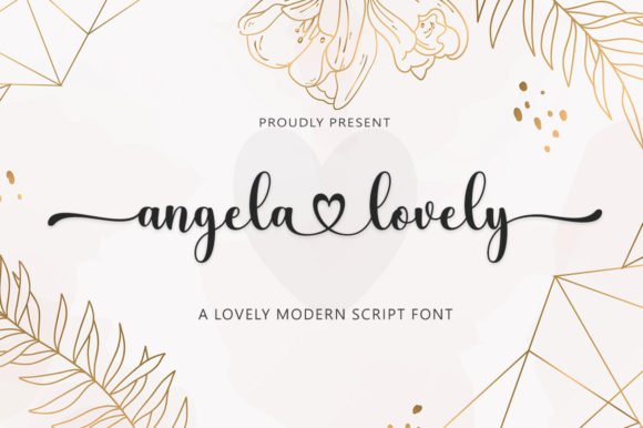 Angela Lovely Font - Featured Image