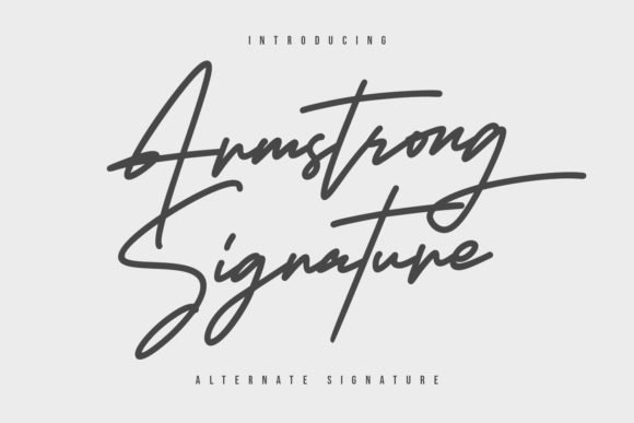 Armstrong Signature Font - Featured Image
