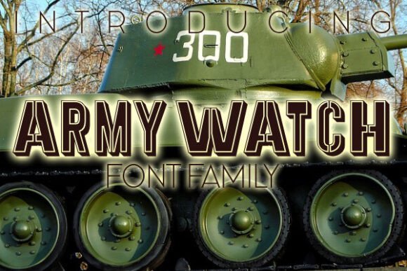 Army Watch Font - Featured Image