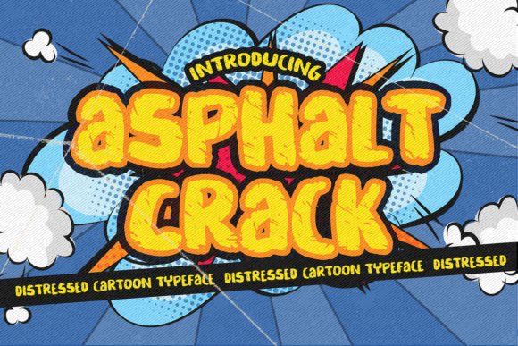Asphalt Crack Font - Featured Image