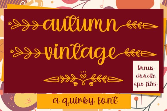 Autumn Vintage Font - Featured Image