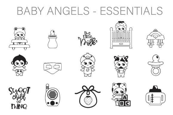Baby Angels Essentials Dingbats Font - Featured Image