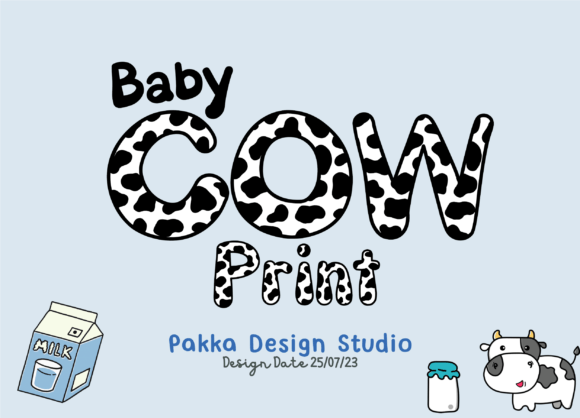 Baby Cow Print Font - Featured Image