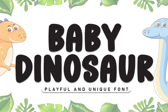 Baby Dinosaur Font - Featured Image