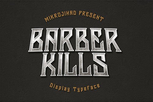 Barber Kills Font - Featured Image