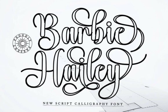 Barbie Hailey Outline Font - Featured Image