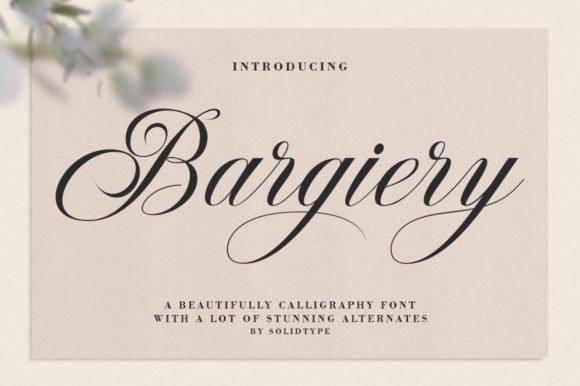 Bargiery Font - Featured Image