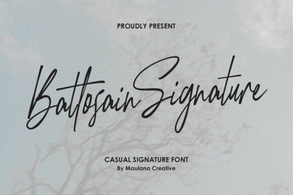 Battosain Signature Font - Featured Image