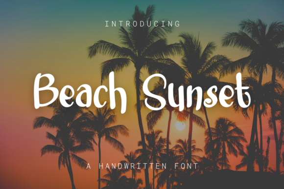 Beach Sunset Font - Featured Image