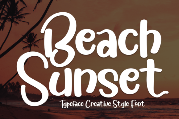 Beach Sunset Font - Featured Image