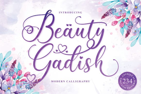Beauty Gadish Font - Featured Image