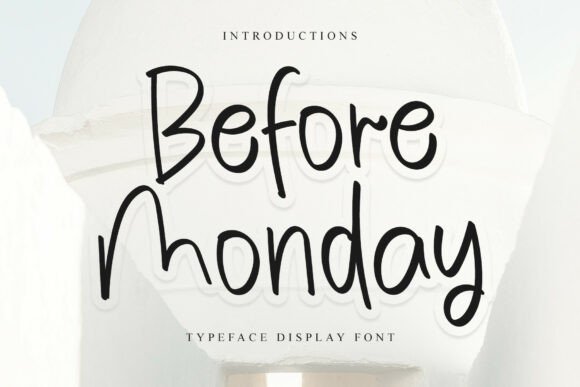 Before Monday Font - Featured Image