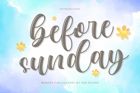 Before Sunday Font - Featured Image