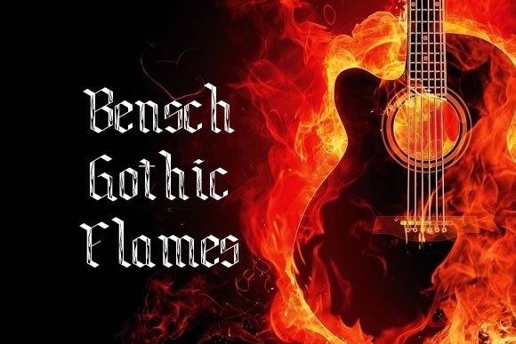 Bensch Gothic Flames Font - Featured Image