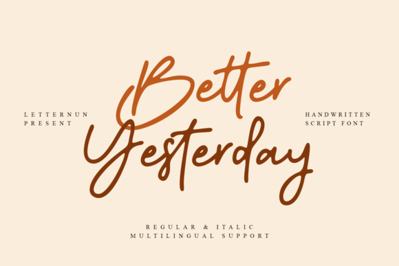 Better Yesterday Font - Featured Image