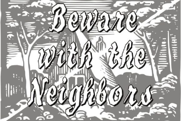 Beware the Nieghboors Font - Featured Image