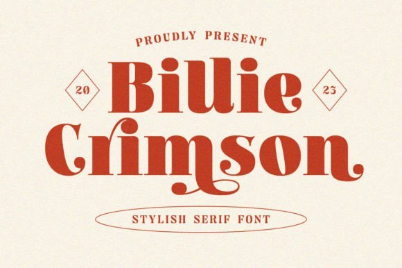 Billie Crimson Font - Featured Image