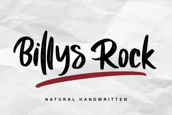 Billys Rock Font - Featured Image