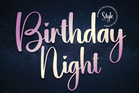 Birthday Night Font - Featured Image
