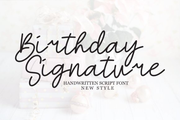 Birthday Signature Font - Featured Image