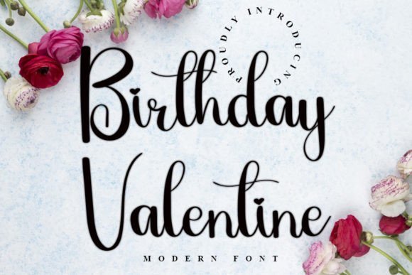 Birthday Valentine Font - Featured Image