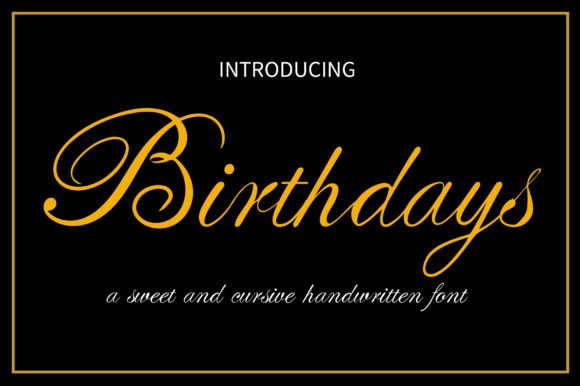Birthdays Font - Featured Image