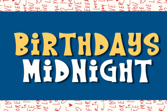 Birthdays Midnight Font - Featured Image
