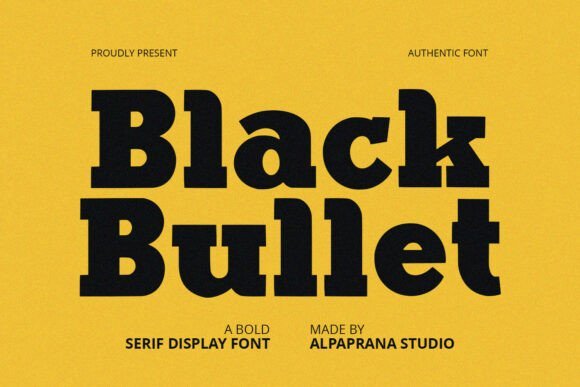 Black Bullet Font - Featured Image