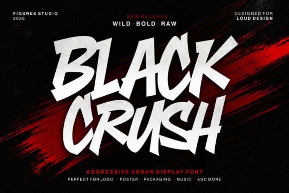 Black Crush Font - Featured Image