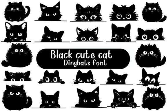 Black Cute Cat Font - Featured Image