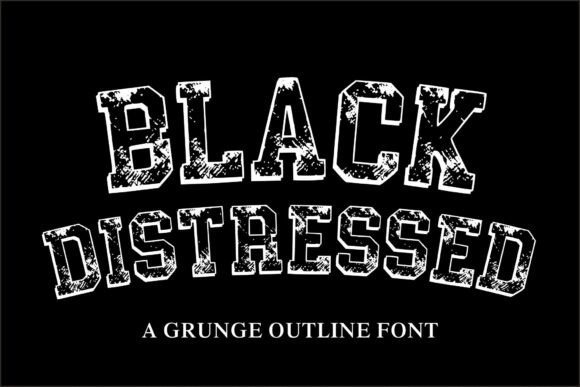 Black Distressed Font - Featured Image