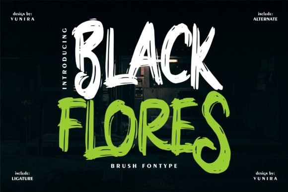 Black Flores Font - Featured Image