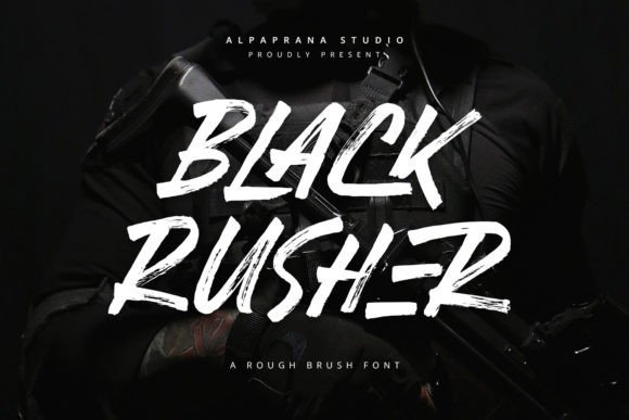 Black Rusher Font - Featured Image