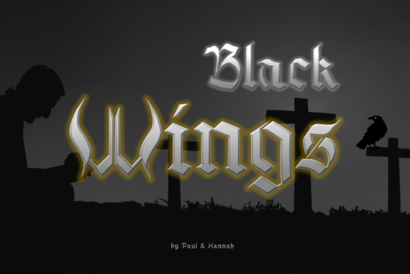 Black Wings Font - Featured Image