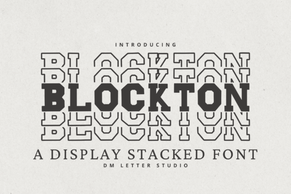 Blockton Stacked Font - Featured Image