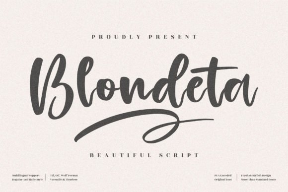 Blondeta Font - Featured Image