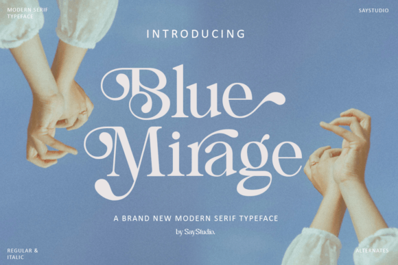 Blue Mirage Font - Featured Image