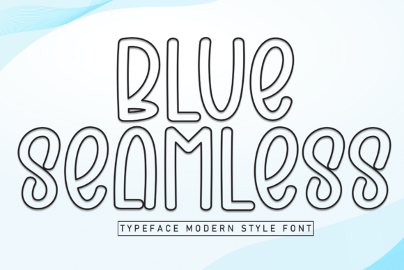 Blue Seamless Font - Featured Image