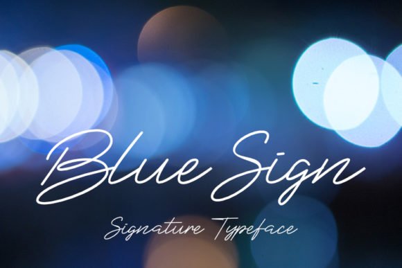 Blue Sign Font - Featured Image